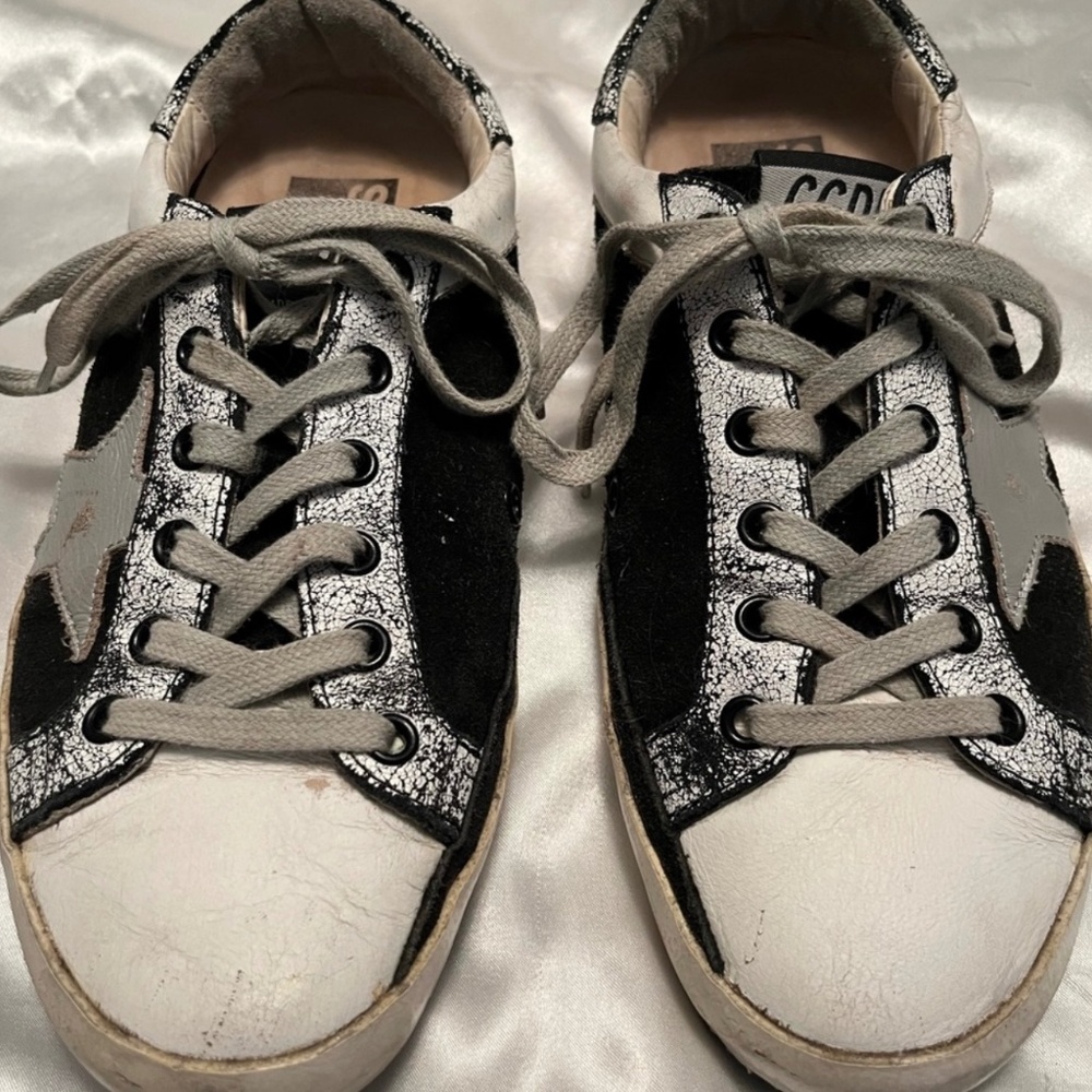 Golden Goose Superstars Black Trainers 36